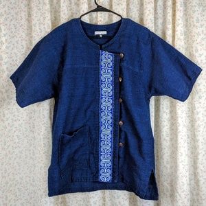 Linen Embroidered Tunic from Thailand